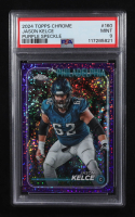 Jason Kelce 2024 Topps Chrome Purple Speckle Refractors #160 #107/275 (PSA 9) at PristineAuction.com
