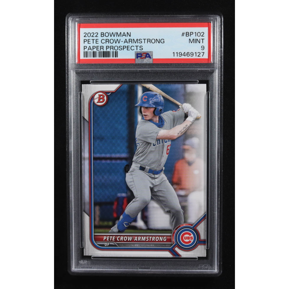 Pete Crow-Armstrong 2022 Bowman Prospects #BP102 RC (PSA 9) at PristineAuction.com