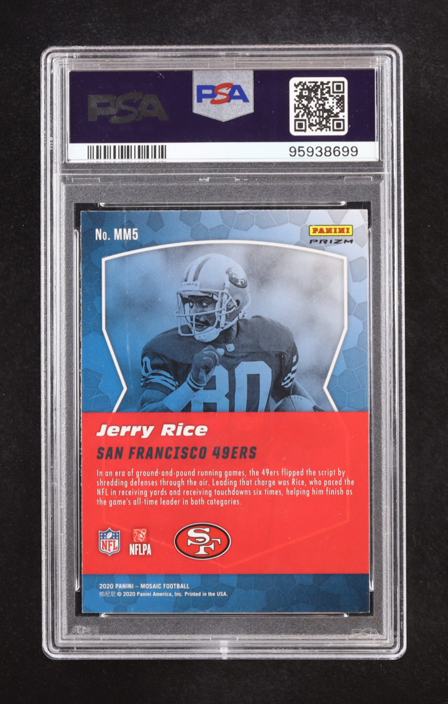 Jerry Rice 2020 Panini Mosaic Men of Mastery Mosaic #MM5 (PSA 10) at PristineAuction.com Jerry Rice 2020 Panini Mosaic Men of Mastery Mosaic #MM5 (PSA 10) at PristineAuction.com
