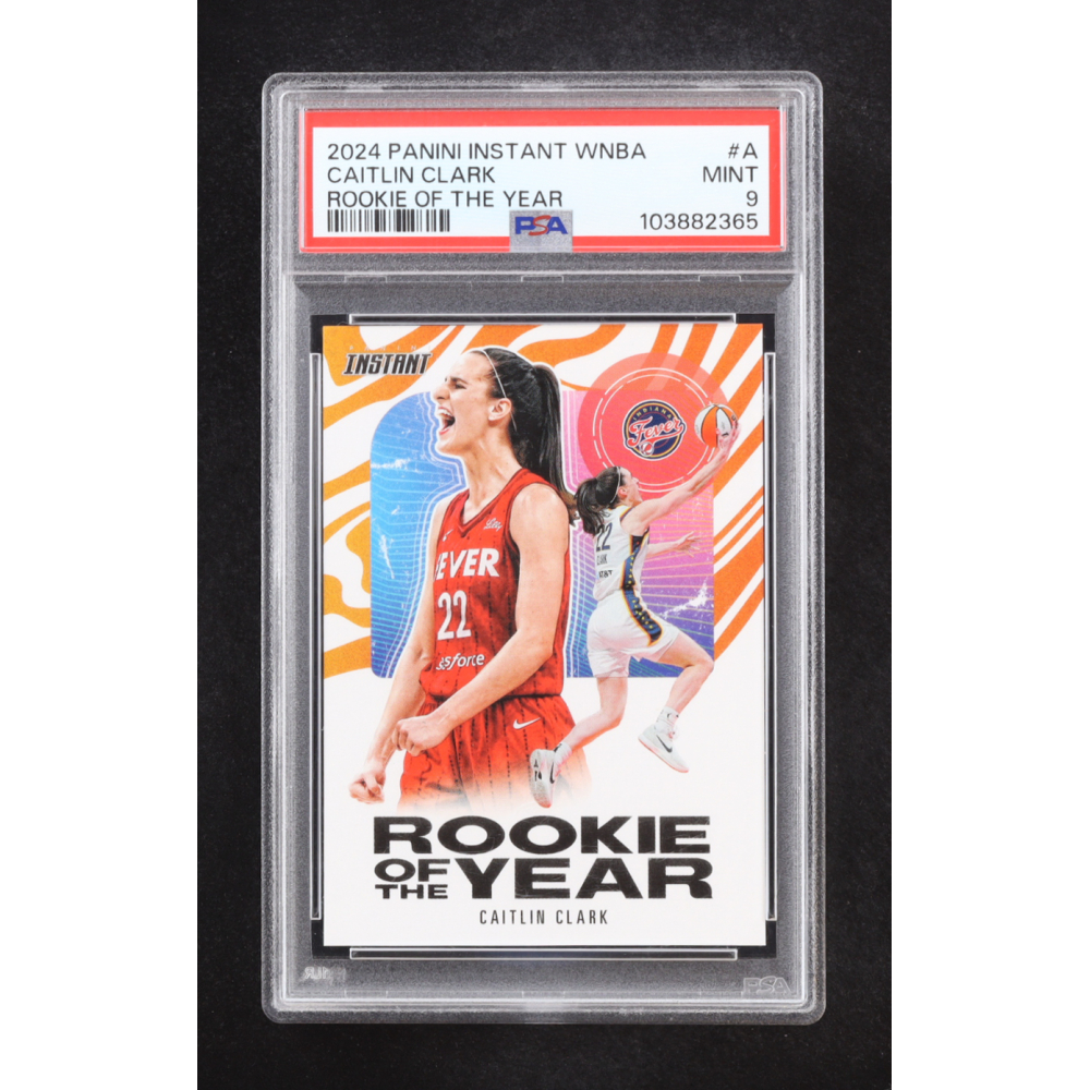 Caitlin Clark 2024 Panini Instant WNBA Caitlin Clark Rookie of the Year #CCROYA RC (PSA 9) at PristineAuction.com