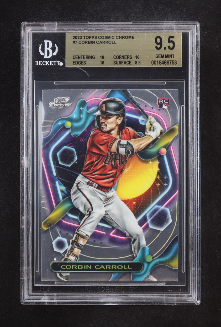 Corbin Carroll 2023 Topps Cosmic Chrome #7 RC (BGS 9.5) at PristineAuction.com Corbin Carroll 2023 Topps Cosmic Chrome #7 RC (BGS 9.5) at PristineAuction.com