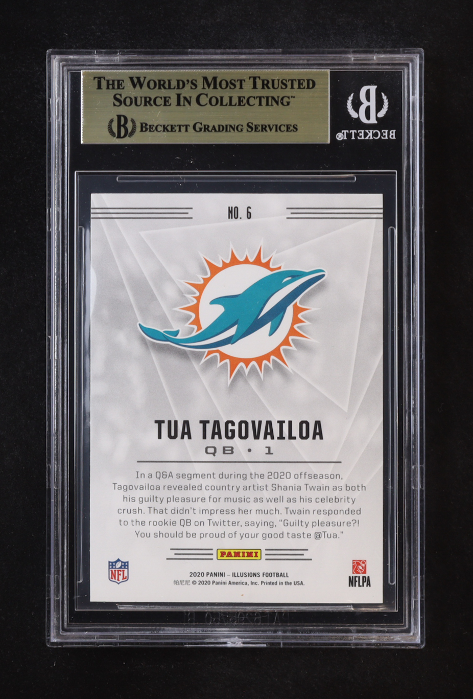 Tua Tagovailoa 2020 Panini Illusions Retail #6 RC (BGS 9.5) at PristineAuction.com Tua Tagovailoa 2020 Panini Illusions Retail #6 RC (BGS 9.5) at PristineAuction.com