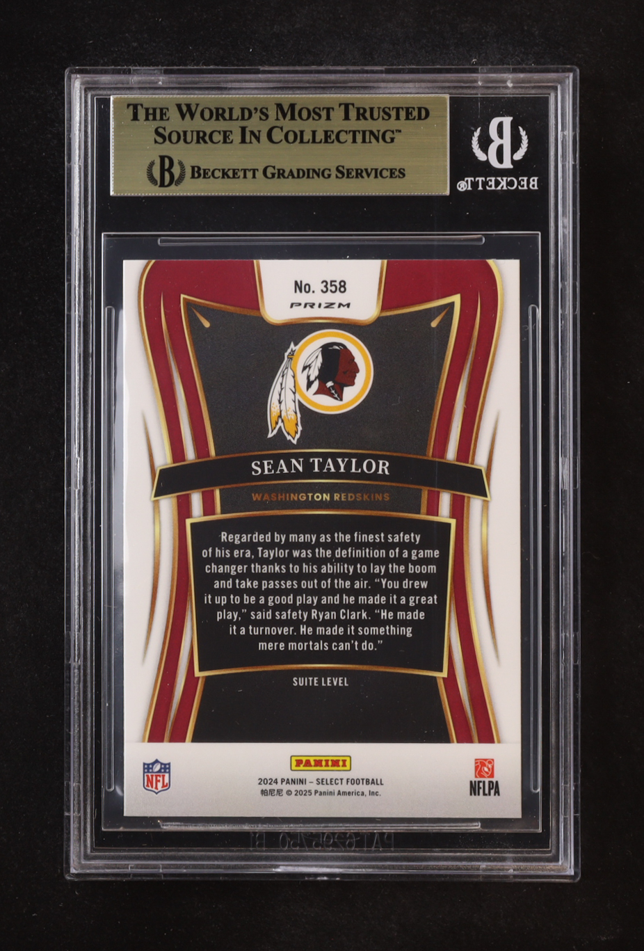 Sean Taylor 2024 Select Prizm Silver #358 (BGS 9.5) at PristineAuction.com Sean Taylor 2024 Select Prizm Silver #358 (BGS 9.5) at PristineAuction.com
