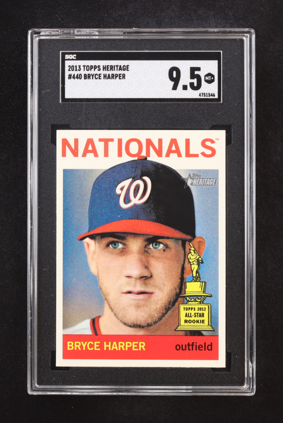 Bryce Harper 2013 Topps Heritage #440A SP (SGC 9.5) at PristineAuction.com Bryce Harper 2013 Topps Heritage #440A SP (SGC 9.5) at PristineAuction.com