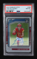 Luke McCaffrey 2024 Donruss Optic Rated Rookies RPS Autographs #268 #258/325 RC (PSA 8) at PristineAuction.com