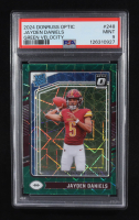 Jayden Daniels 2024 Donruss Optic Green Velocity #248 RR RC (PSA 9) at PristineAuction.com