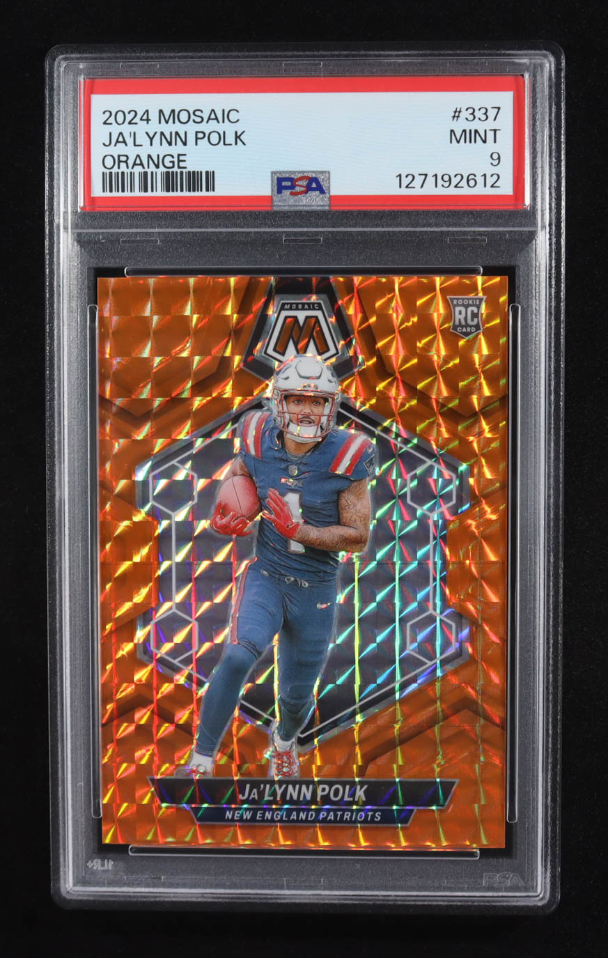Ja'Lynn Polk 2024 Panini Mosaic Mosaic Orange #337 #044/199 RC (PSA 9) at PristineAuction.com Ja'Lynn Polk 2024 Panini Mosaic Mosaic Orange #337 #044/199 RC (PSA 9) at PristineAuction.com