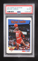 Michael Jordan 1991-92 Hoops Slam Dunk Champ #IV (PSA 6) at PristineAuction.com