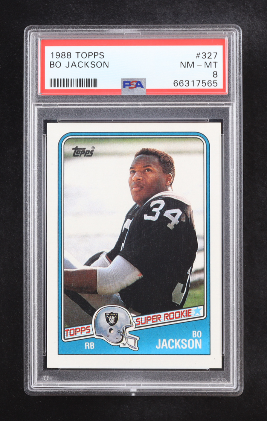 Bo Jackson 1988 Topps #327 SR RC (PSA 8) at PristineAuction.com Bo Jackson 1988 Topps #327 SR RC (PSA 8) at PristineAuction.com
