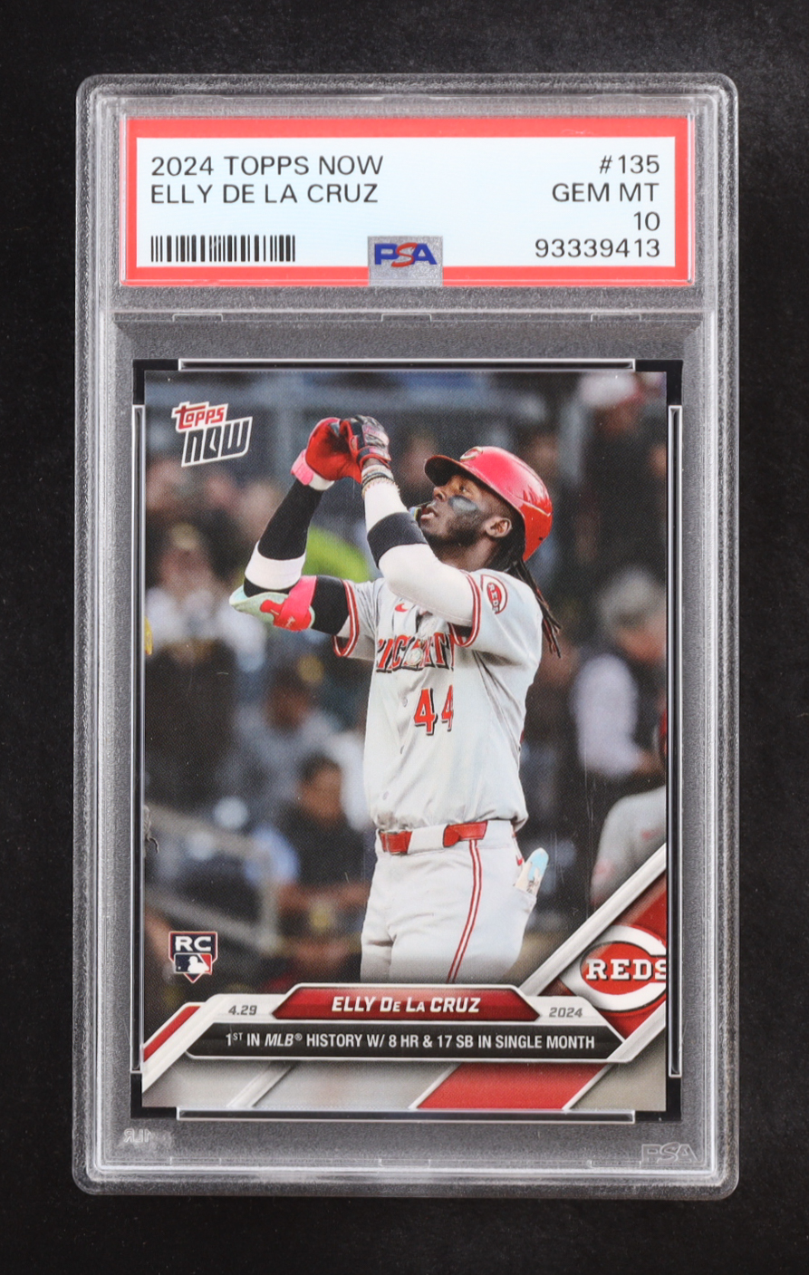 Elly De La Cruz 2024 Topps Now #135 RC (PSA 10) at PristineAuction.com Elly De La Cruz 2024 Topps Now #135 RC (PSA 10) at PristineAuction.com