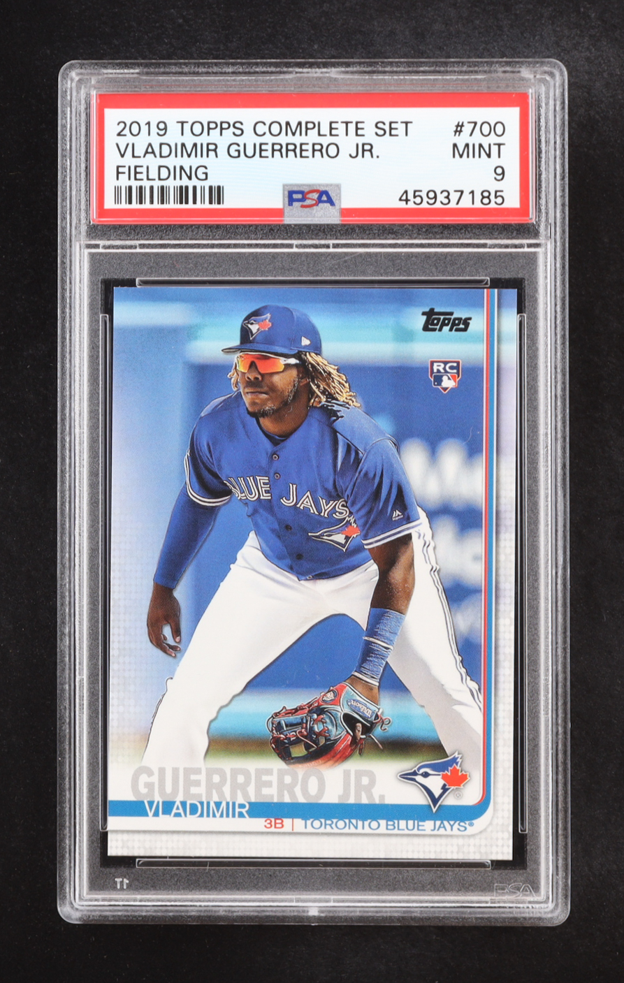 Vladimir Guerrero Jr. 2019 Topps Complete Set #700 RC Fielding (PSA 9) at PristineAuction.com Vladimir Guerrero Jr. 2019 Topps Complete Set #700 RC Fielding (PSA 9) at PristineAuction.com