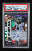 DeVonta Smith 2021 Donruss Optic Rookie Gridiron Kings Autographs #5 RC #47/99 (PSA 9) at PristineAuction.com