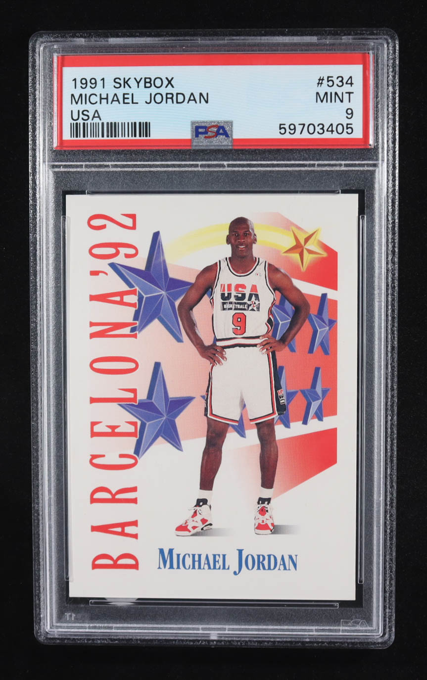 Michael Jordan 1991-92 SkyBox #534 USA (PSA 9) at PristineAuction.com Michael Jordan 1991-92 SkyBox #534 USA (PSA 9) at PristineAuction.com