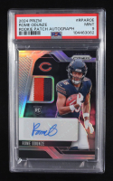 Rome Odunze 2024 Panini Prizm Rookie Patch Autographs Prizm Silver #4 RC #85/99 (PSA 9) at PristineAuction.com