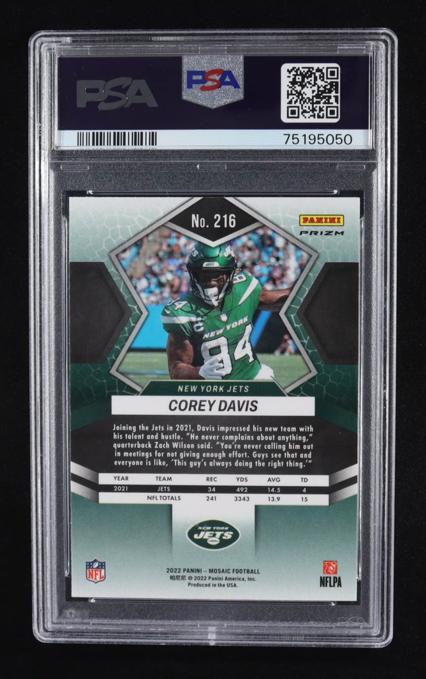 Corey Davis 2022 Panini Mosaic Genesis #216 (PSA 10) at PristineAuction.com Corey Davis 2022 Panini Mosaic Genesis #216 (PSA 10) at PristineAuction.com