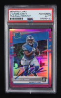 D'Andre Swift Signed 2020 Donruss Optic Pink #159 RR RC (PSA) at PristineAuction.com