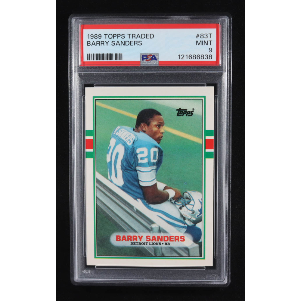 Barry Sanders 1989 Topps Traded #83T RC (PSA 9) at PristineAuction.com