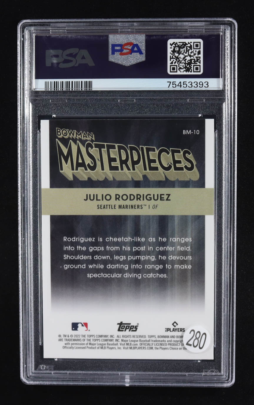Julio Rodriguez 2022 Bowman's Best Bowman Masterpieces #10 RC (PSA 10) at PristineAuction.com Julio Rodriguez 2022 Bowman's Best Bowman Masterpieces #10 RC (PSA 10) at PristineAuction.com
