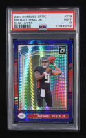 Michael Penix Jr. 2024 Donruss Optic Blue Hyper #279 RR RC (PSA 9) at PristineAuction.com