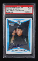 Michael Stanton 2008 Bowman Chrome Draft Picks & Prospects Autograph Refractor #115 RC (PSA 9 at PristineAuction.com