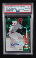 Bryce Harper 2020 Topps Chrome Update Sapphire Edition Autograph Green #BH #06/50 (PSA 10) at PristineAuction.com