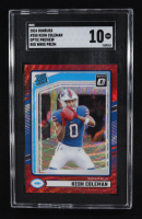 Keon Coleman 2024 Donruss Optic Preview Red Wave Prizm #358 RR RC (SGC 10) at PristineAuction.com