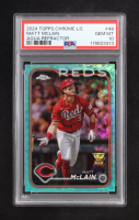 Matt McLain 2024 Topps Chrome Aqua Refractor #48 #62/199 (PSA 10) at PristineAuction.com