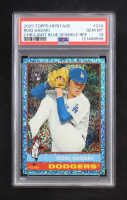 Roki Sasaki 2025 Topps Heritage Chrome Light Blue Sparkle Refractor #224 RC (PSA 10) at PristineAuction.com
