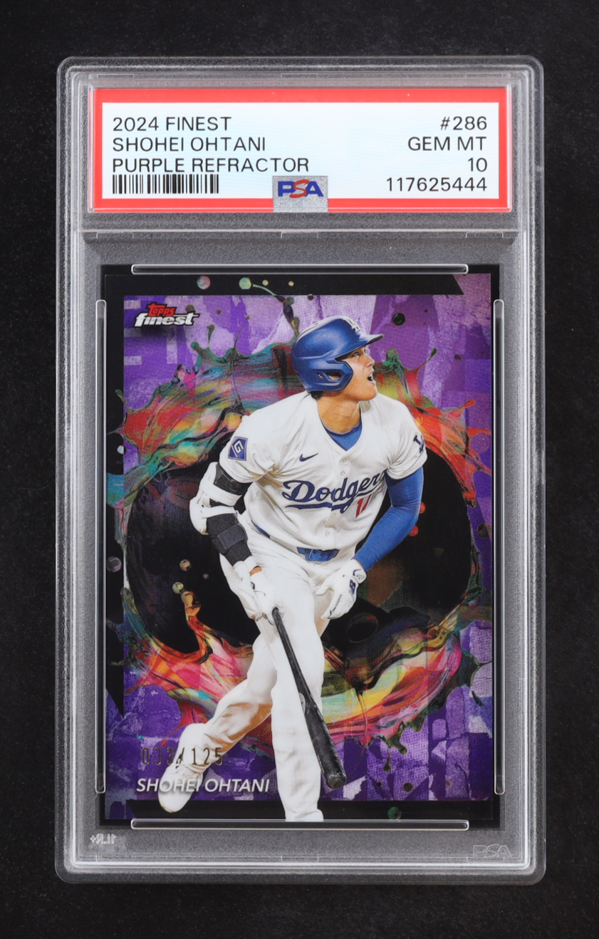 Shohei Ohtani 2024 Finest Purple Refractors #286 #033/125 (PSA 10) at PristineAuction.com Shohei Ohtani 2024 Finest Purple Refractors #286 #033/125 (PSA 10) at PristineAuction.com
