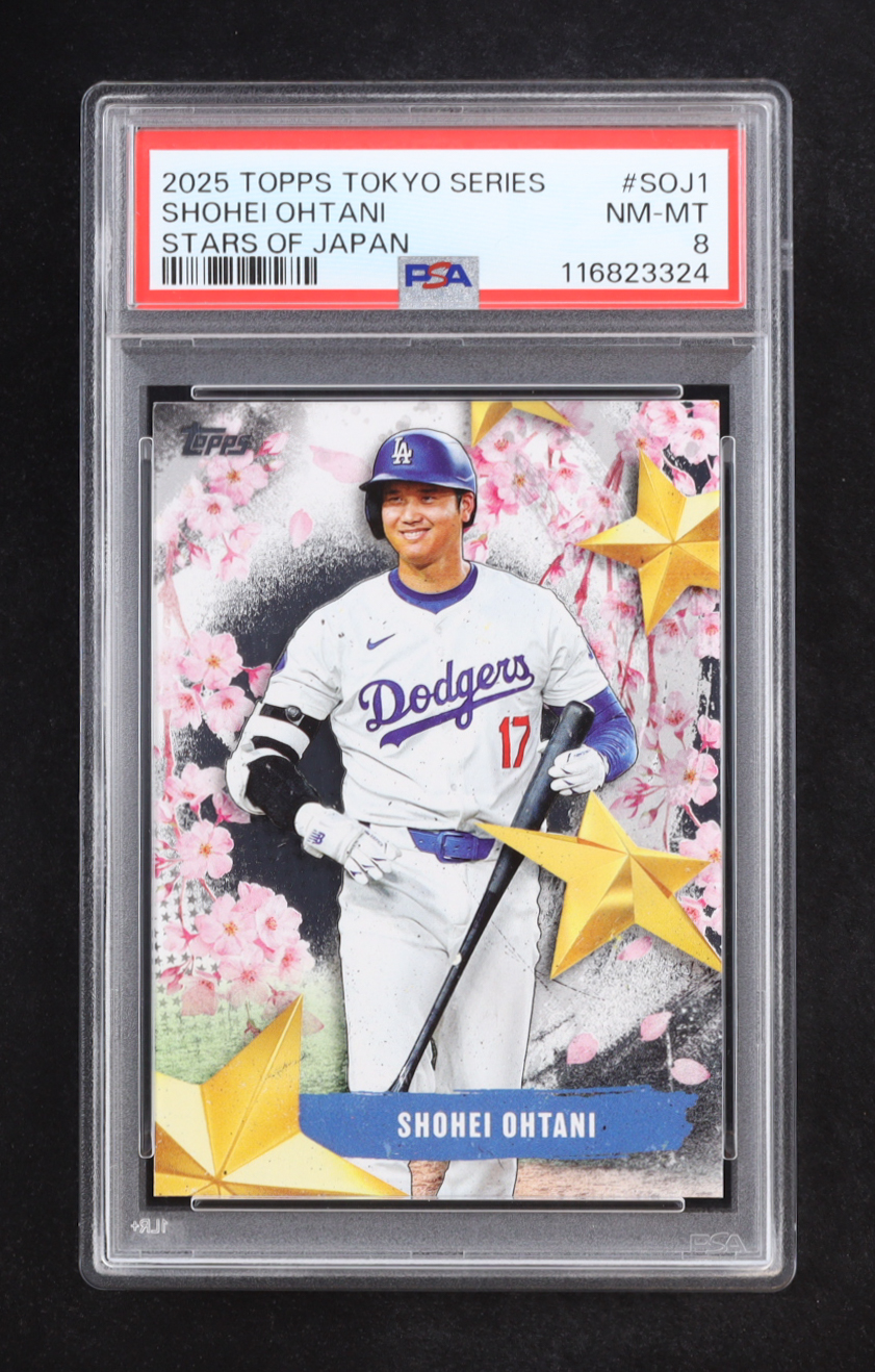 Shohei Ohtani 2025 Topps Tokyo Series Stars of Japan #1 (PSA 8) at PristineAuction.com Shohei Ohtani 2025 Topps Tokyo Series Stars of Japan #1 (PSA 8) at PristineAuction.com