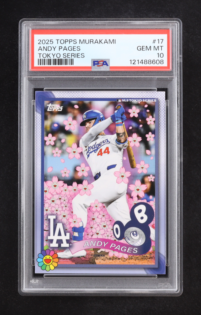 Andy Pages 2025 Topps Takashi Murakami MLB World Tour Tokyo Series #17 (PSA 10) at PristineAuction.com Andy Pages 2025 Topps Takashi Murakami MLB World Tour Tokyo Series #17 (PSA 10) at PristineAuction.com