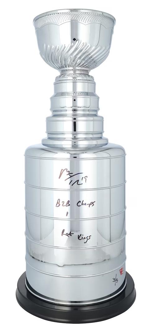 Matthew Tkachuk Signed LE Panthers Stanley Cup Replica Trophy Inscribed "B2B Champs" & "Rat Kings" (Fanatics) at PristineAuction.com Matthew Tkachuk Signed LE Panthers Stanley Cup Replica Trophy Inscribed "B2B Champs" & "Rat Kings" (Fanatics) at PristineAuction.com