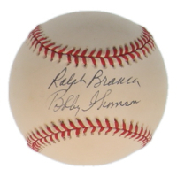 Ralph Branca & Bobby Thomson Signed ONL Baseball (PSA) at PristineAuction.com