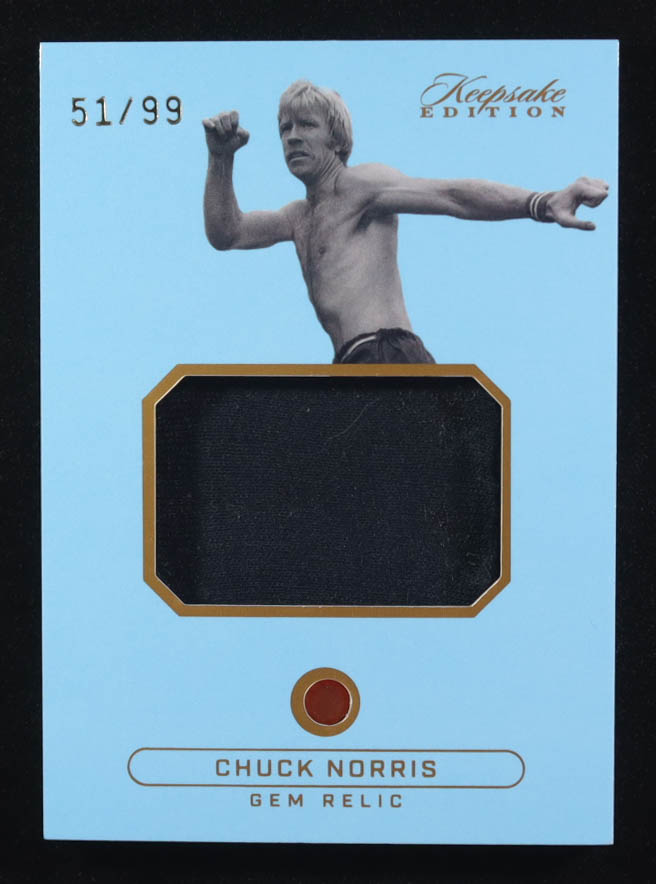 Chuck Norris 2024 Keepsake Sports Edition Gem Relic #310 #51/99 at PristineAuction.com Chuck Norris 2024 Keepsake Sports Edition Gem Relic #310 #51/99 at PristineAuction.com