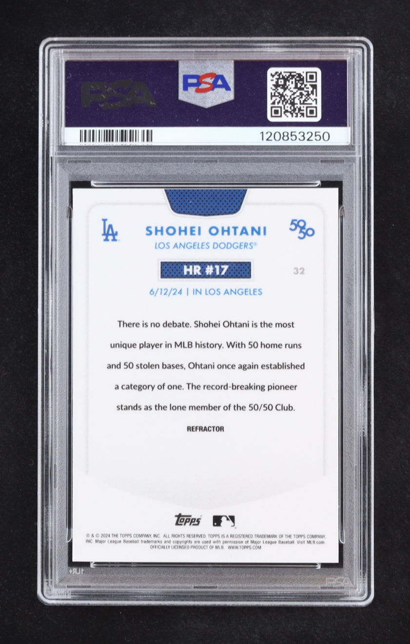 Shohei Ohtani 2024 Topps 50/50 Ohtani #32 (PSA 10) at PristineAuction.com Shohei Ohtani 2024 Topps 50/50 Ohtani #32 (PSA 10) at PristineAuction.com
