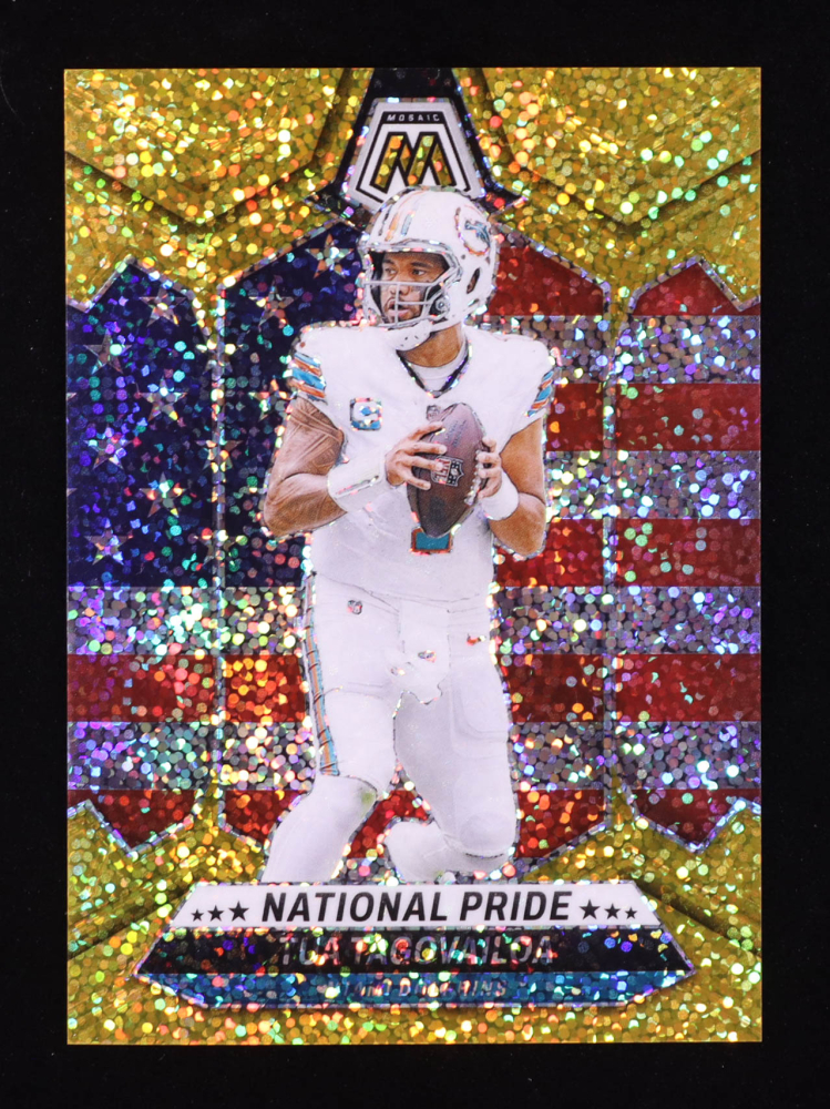 Tua Tagovailoa 2024 Panini Mosaic Gold Sparkle #251 #07/24