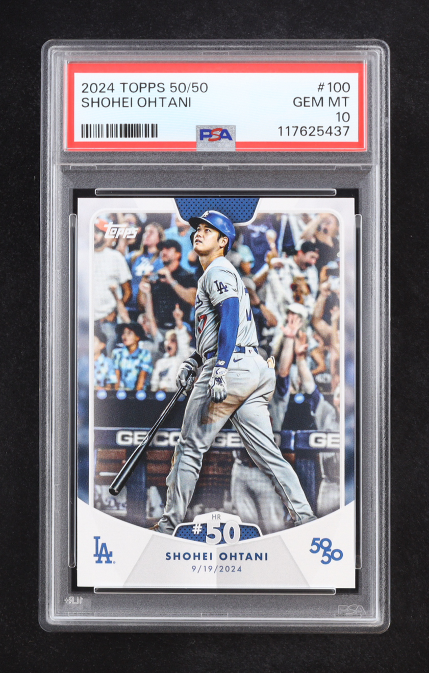 Shohei Ohtani 2024 Topps 50/50 Ohtani #100 (PSA 10) at PristineAuction.com Shohei Ohtani 2024 Topps 50/50 Ohtani #100 (PSA 10) at PristineAuction.com