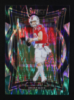 Drake Maye 2024 Panini Select Black Green Prizm Shock #27 RC at PristineAuction.com