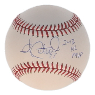 Andrew McCutchen Signed OML Baseball Inscribed "2013 NL MVP" (PSA) at PristineAuction.com Andrew McCutchen Signed OML Baseball Inscribed "2013 NL MVP" (PSA) at PristineAuction.com