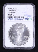 2021 American Silver Eagle, T-2 Eagle Landing - Early Releases (NGC MS69) at PristineAuction.com