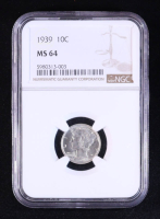 1939 Mercury Silver Dime (NGC MS64) at PristineAuction.com
