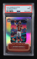 Jayden Daniels 2024 Donruss Optic Uptowns #2 RC (PSA 9) at PristineAuction.com