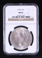 1923 Peace Silver Dollar (NGC MS63) at PristineAuction.com