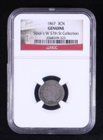 1867 Nickel Three-Cent Piece (NGC Genuine) at PristineAuction.com