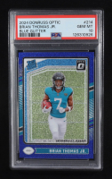 Brian Thomas Jr. 2024 Donruss Optic Blue Glitter #214 RR RC (PSA 10) at PristineAuction.com