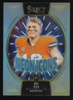 Bo Nix 2024 Select Neon Icons Prizm #14 RC at PristineAuction.com