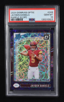 Jayden Daniels 2024 Donruss Optic Purple Scope #248 RR RC (PSA 10) at PristineAuction.com