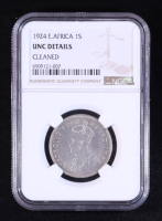 1924 British East Africa 1 Silver Shilling - .250 Silver (NGC UNC DETAIL) at PristineAuction.com