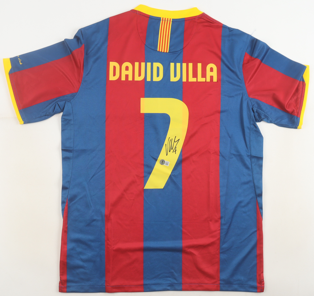 David Villa Signed FC Barcelona Nike Authentic Jersey (Beckett) at PristineAuction.com David Villa Signed FC Barcelona Nike Authentic Jersey (Beckett) at PristineAuction.com