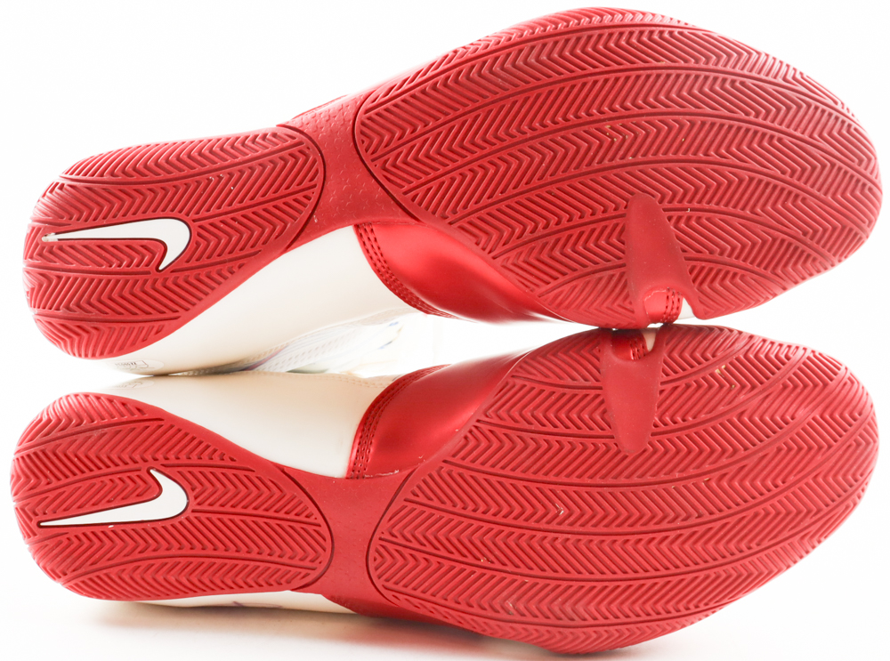 Manny Pacquiao Twice-Signed Pair of Nike Boxing Shoes Inscribed "Pacman" (JSA) at PristineAuction.com Manny Pacquiao Twice-Signed Pair of Nike Boxing Shoes Inscribed "Pacman" (JSA) at PristineAuction.com